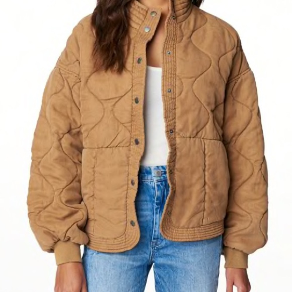 Blank NYC Camel Quilted Jacket